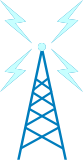 radio tower icon light bolts